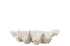 J-Line decoratie Sierschaal Zeeschelp - polyresin - gebroken wit - S