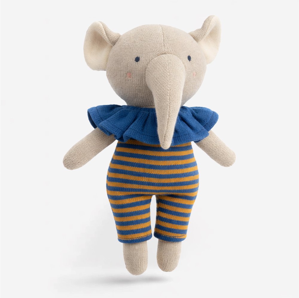 Gebreide speelgoed, babycadeau, olifantenpim