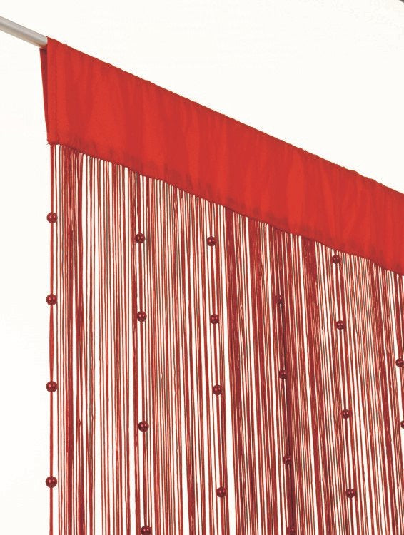 Helena Pearls Draadgordijn rood/rood 90x250cm