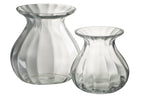 J-Line vaas Amo - glas - transparant - large - Ø 18 cm