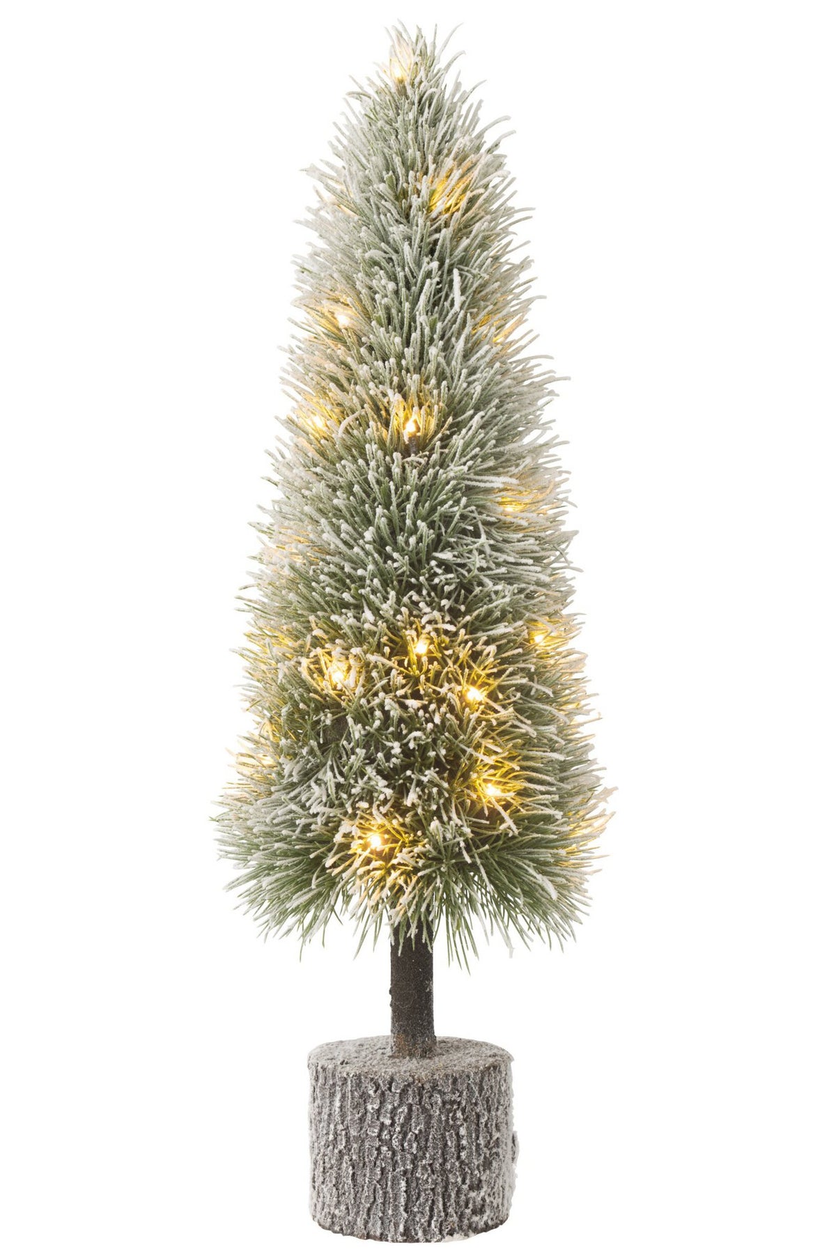 J-Line Kerstboom B+Led Kunststof Sneeuw Groen Large