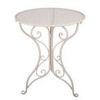 Bistroset Bistrotafel Bistrostoel 3-delig Ø 60x74 / 50x40x92 cm Wit Metaal