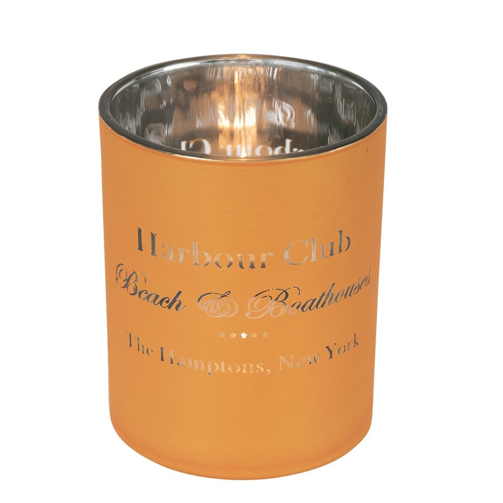 Theelichthouder harbour club oranje medium 12cm