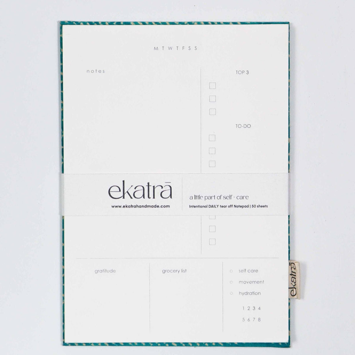 Notitieboekje van gerecycled papier, dagelijkse planner - 60 vellen