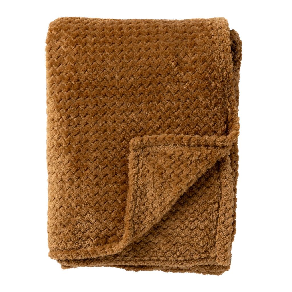 Dutch Decor Mara - Plaid 150x200 cm - Tabaksbruin - bruin
