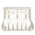 Sidetable 126x44x96 cm Wit IJzer Wandtafel