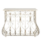 Sidetable 126x44x96 cm Wit IJzer Wandtafel
