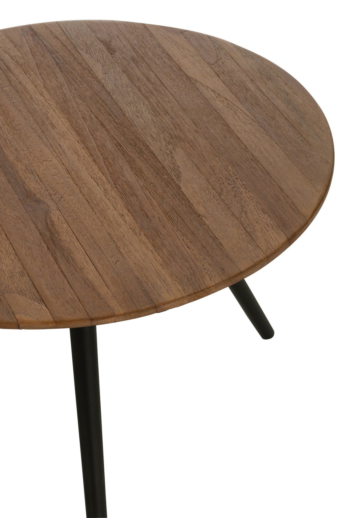 J-Line tafel Rond Gerecycleerd Teak - hout - naturel