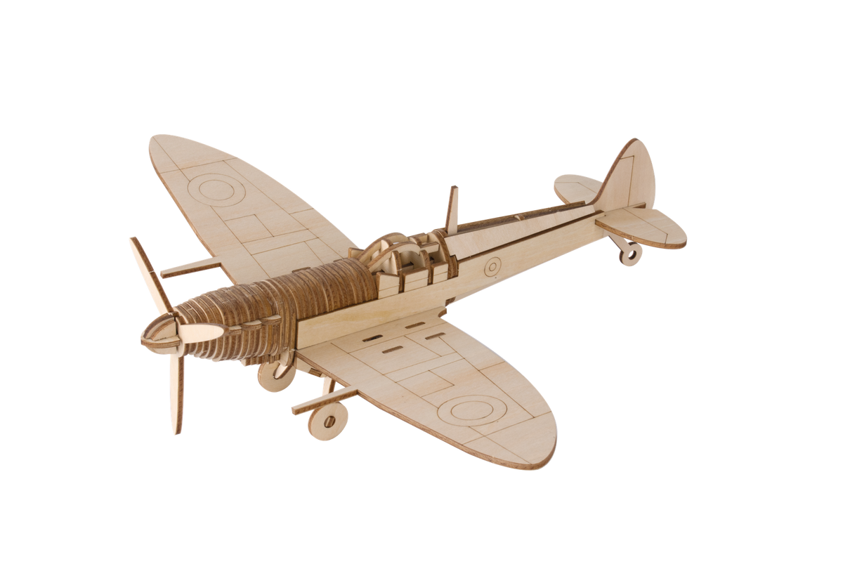 Bouwpakket Vliegtuig Spitfire- hout