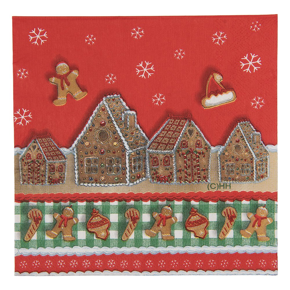 Servetten Papier Set van 20 33x33 cm Rood Papier