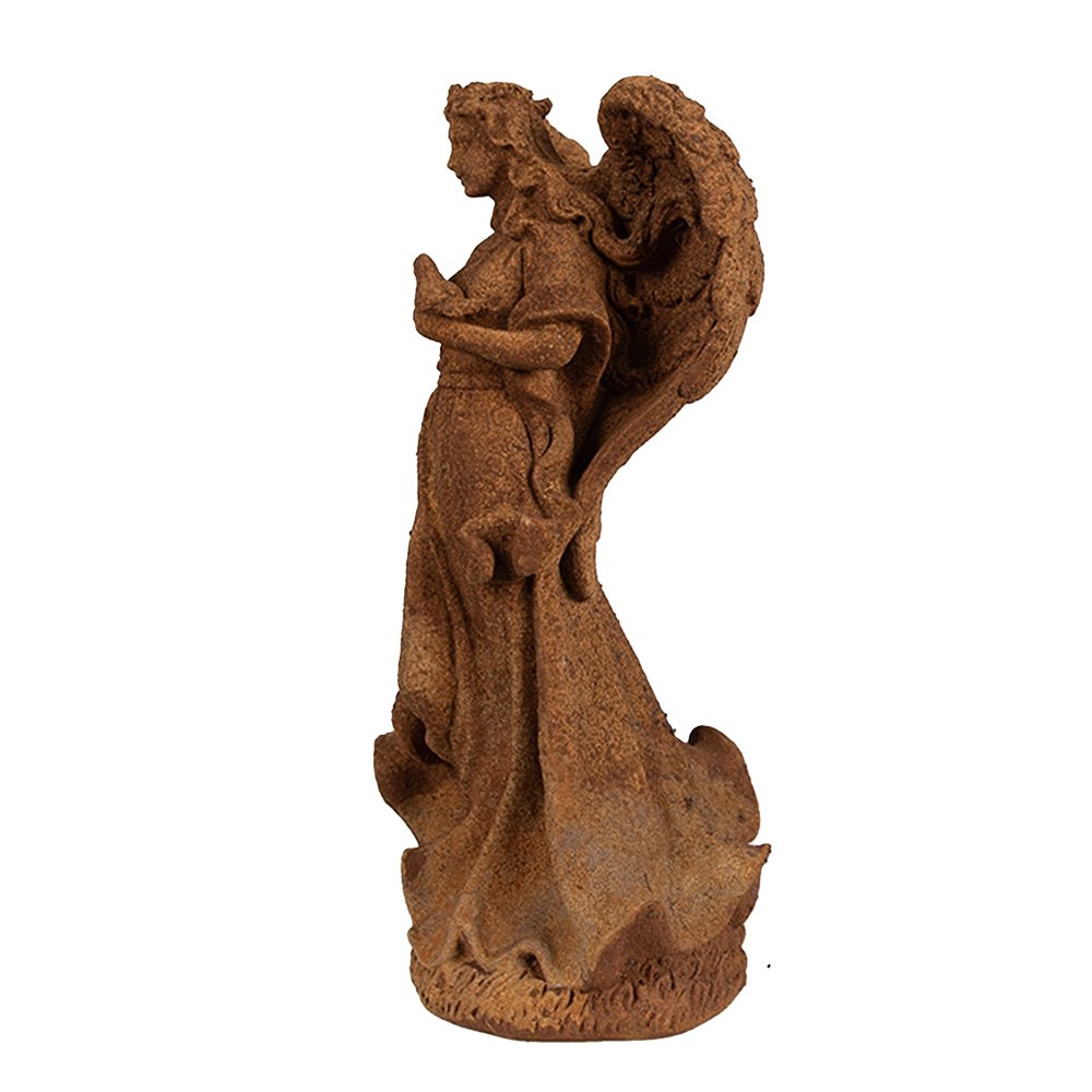 Decoratie Beeld Engel 23 cm Bruin Polyresin Religious sculpture