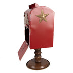 Kerstdecoratie Brievenbus 27x22x51 cm Rood Metaal