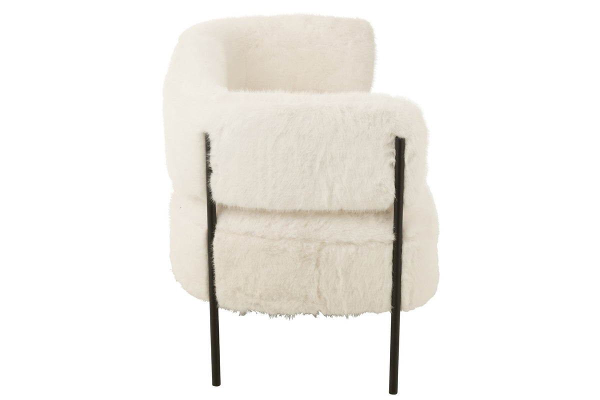 J-Line zetel 2-Zits Bont - hout - wit