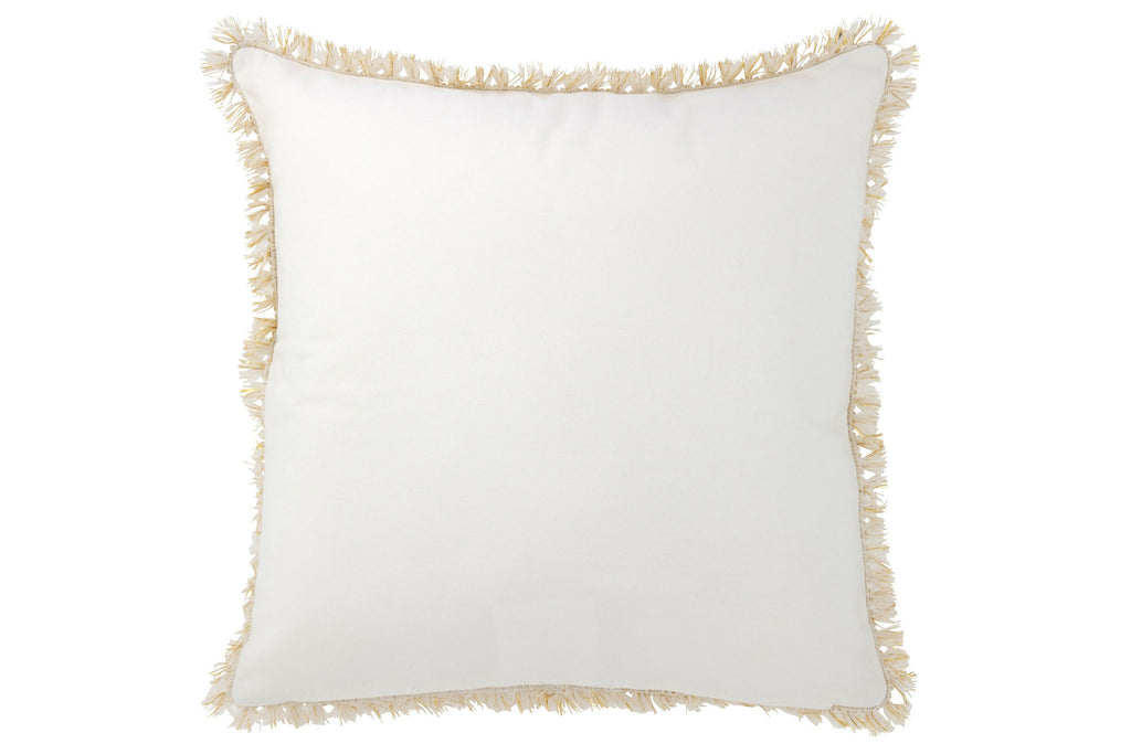 J-Line kussen Amour - textiel - wit/goud