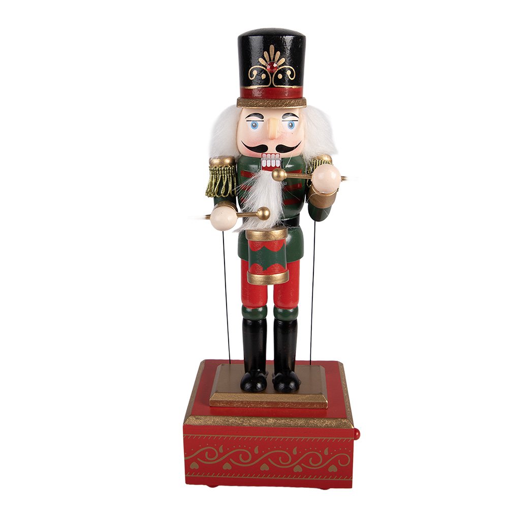 Muziekdoos Notenkraker 12x9x30 cm Rood Hout