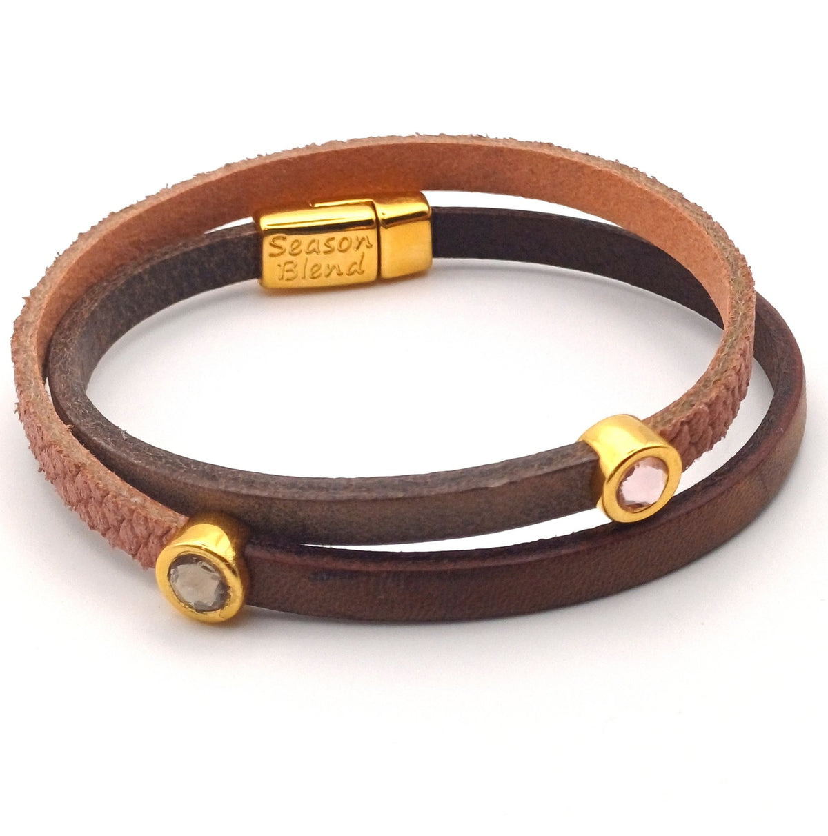 Shorty Trio dubbele leren armband