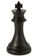 J-Line decoratie Schaakstuk Koning - polyresin - zwart