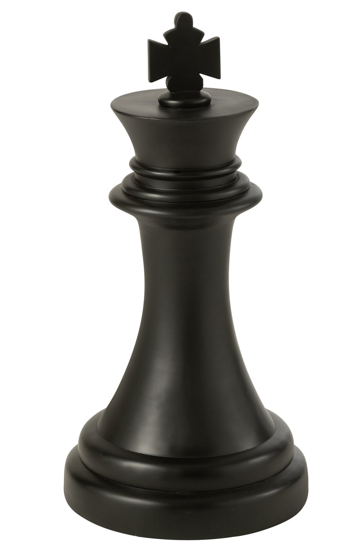 J-Line decoratie Schaakstuk Koning - polyresin - zwart