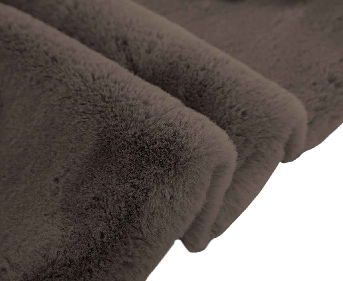 Superzachte antislip wasbare badmat van konijnenbont 40x60 cm | Badkamer slaapkamer deurmat