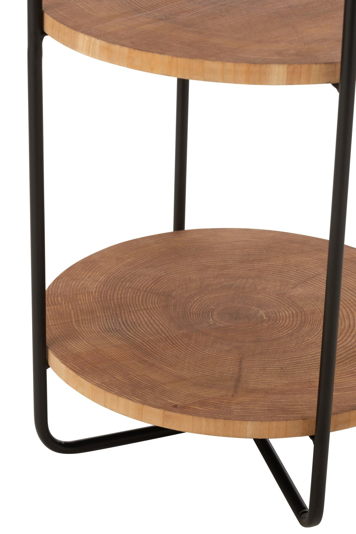 J-Line Rek Mia Mdf/Ijzer Naturel Zwart