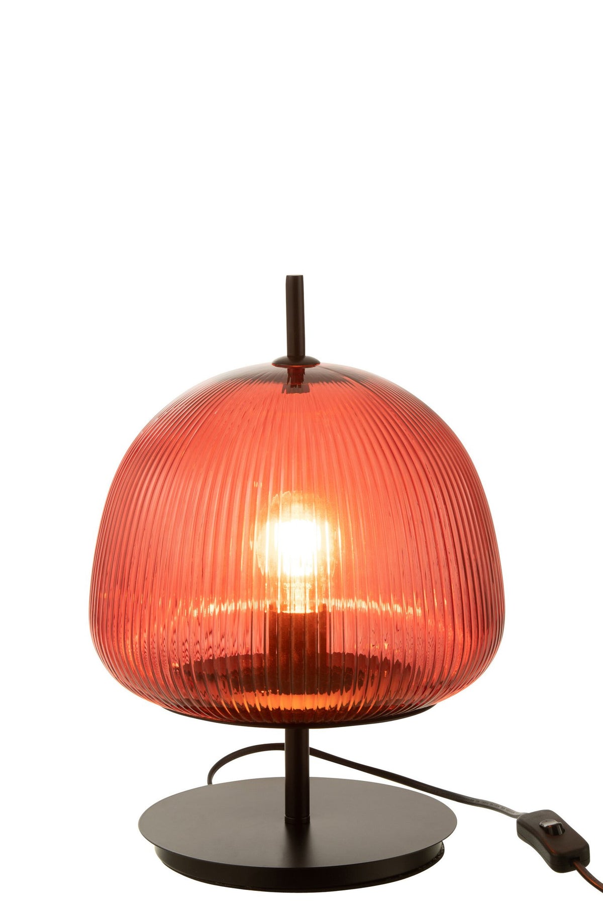 J-Line tafellamp Oasis - glas - rood - small