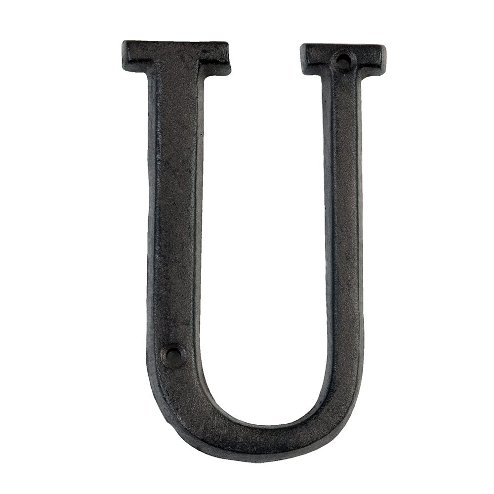 Ijzeren Letter U 13 cm Bruin IJzer Decoratie Letters