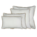 Kussen wit met jute bies 40x60cm*