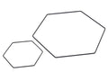 Metaal hexagon 30cm zwart