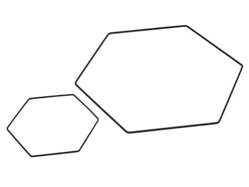 Metaal hexagon 30cm zwart