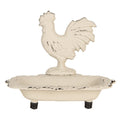 Zeepbakje 16x12x14 cm Beige Metaal