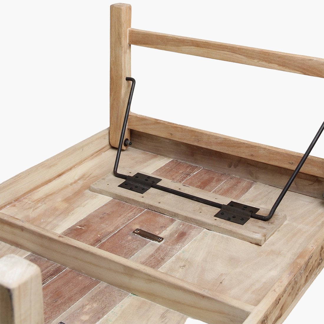Limewash inklapbare salontafel - 120x75x45 cm