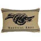 Gobelin kussen antraciet nautical knot 30x45cm*