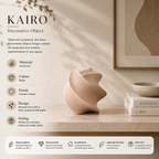 Abstract aluminium decorobject – beige gepoedercoat