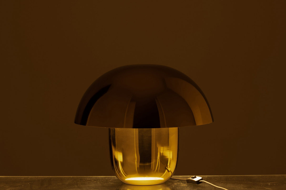 J-Line tafellamp Paddenstoel - ijzer - goud - small