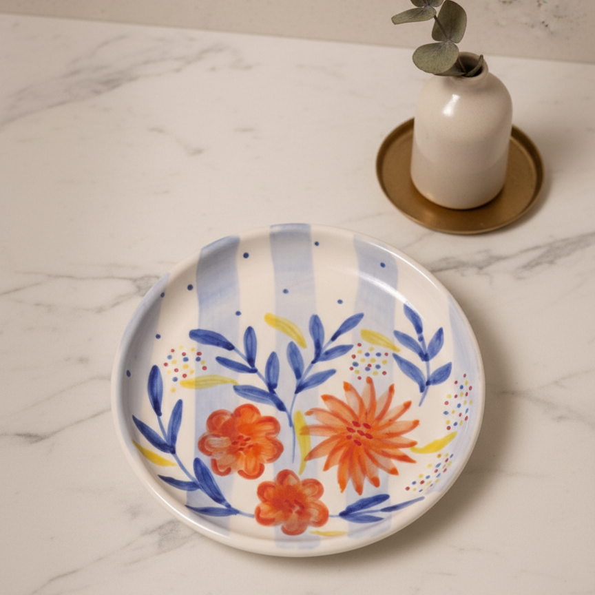 Meher Bord – Dessertbord – Geglazuurd Keramiek – 5 Inch