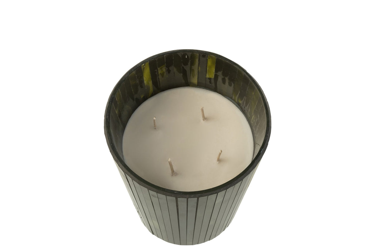 J-Line geurkaars Noa - Herbal Serenity - glas - groen - large - 60U