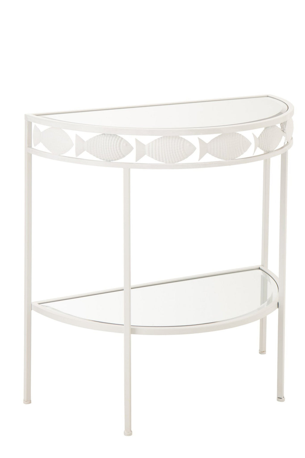 J-Line console Vis - ijzer - wit