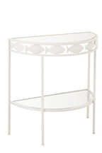 J-Line console Vis - ijzer - wit