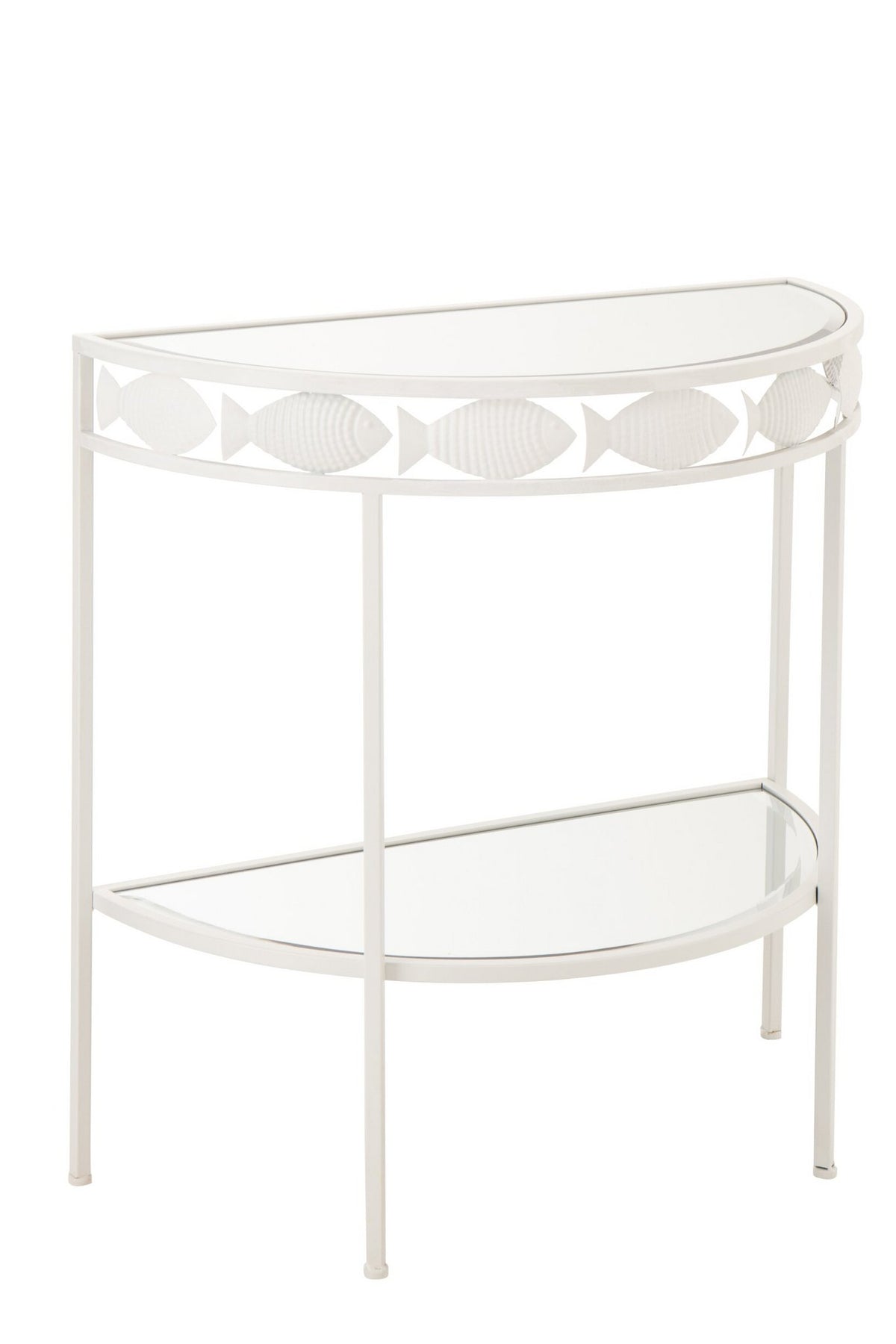 J-Line console Vis - ijzer - wit