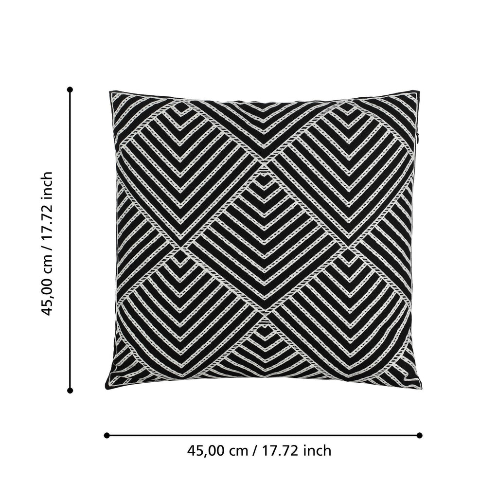 Kussen Chevery Zwart 45x45cm