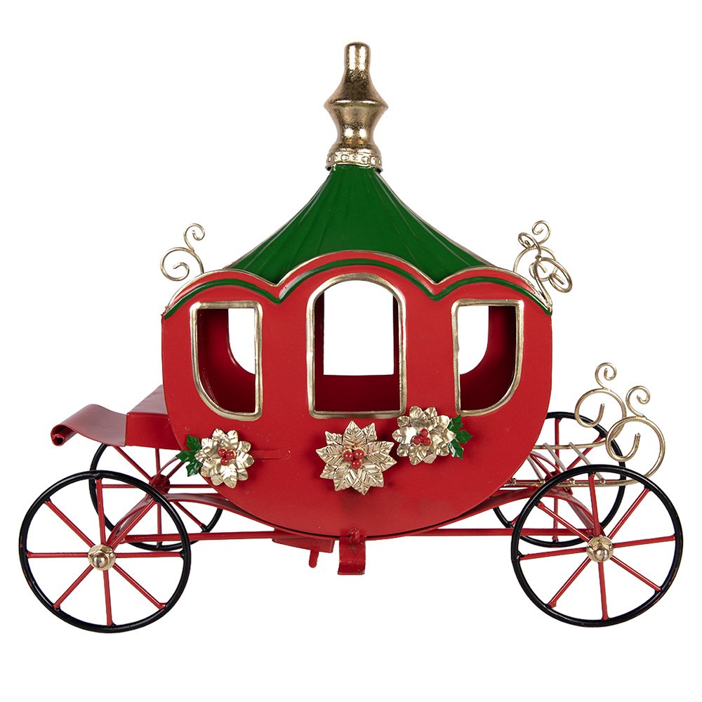 Kerstdecoratie Beeld 41x16x39 cm Rood Metaal