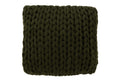 J-Line kussen Gebreid Acryl - polyester - groen