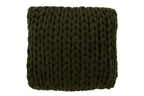 J-Line kussen Gebreid Acryl - polyester - groen