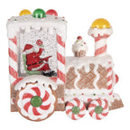 Kerstdecoratie met LED-verlichting en muziek Trein 19x12x18 cm / 3xAA Wit Kunststof