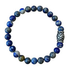 Herenarmband Lapis Lazuli 8 mm met Vlecht kraal