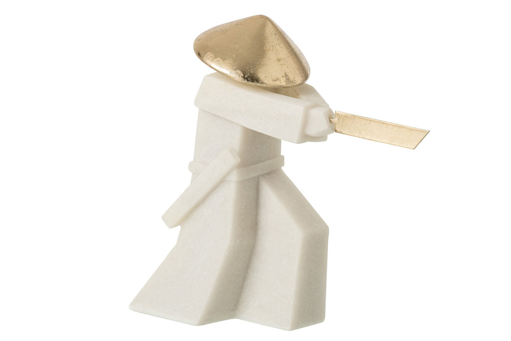 J-Line Martialartsfiguur - hars - wit/goud