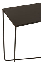 J-Line Console Rechthoek Kruis Frame Metaal Zwart