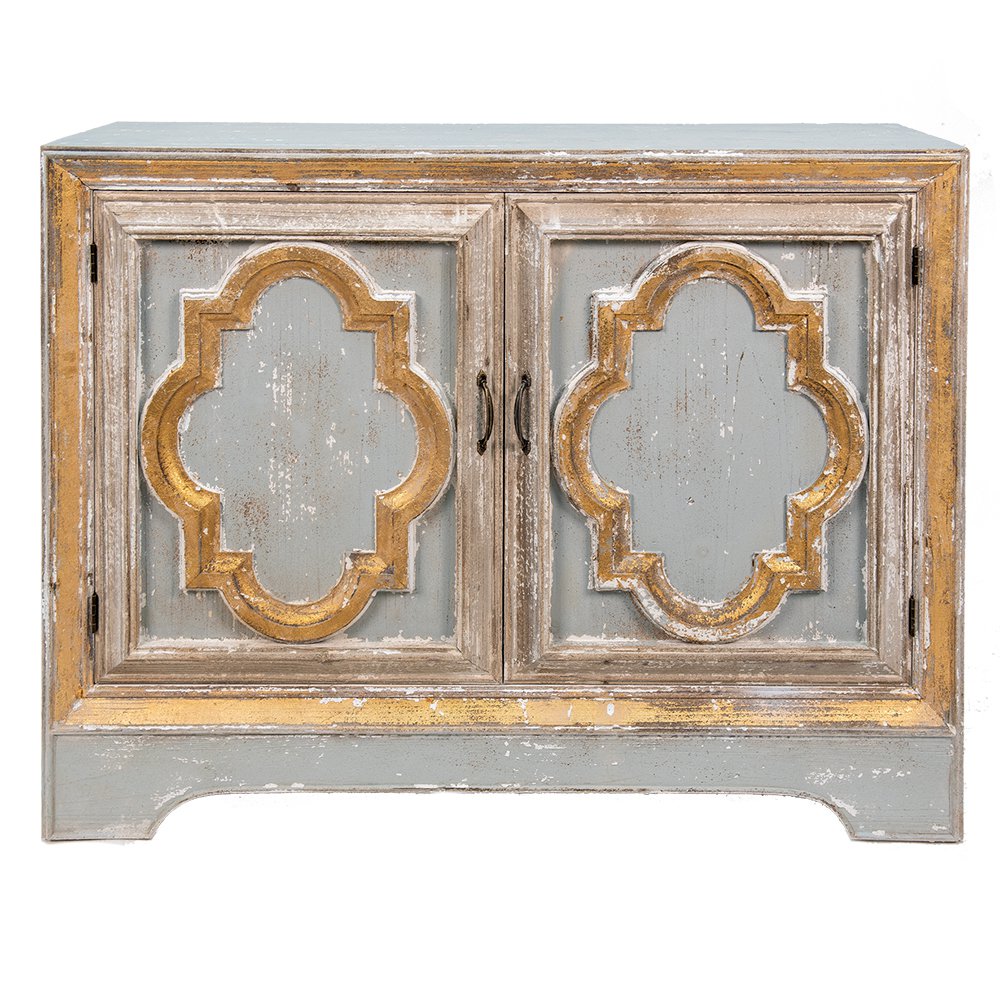 Dressoir Beige Grijs, Hout 120x38x91 cm