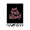 Kaart Congratulations neon, per 10 stuks