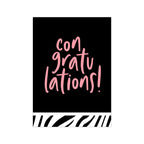 Kaart Congratulations neon, per 10 stuks